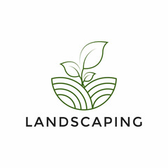 Simple Landscaping Logo Design Template