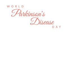 Fototapeta na wymiar Illustrative image of world parkinson's disease day text on white background, copy space