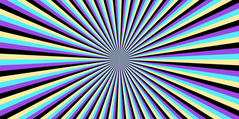 Radial background. Abstract comic book template with rays. Sunburst illustration in trendy colors. Vector EPS 10