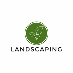 Simple Landscaping Logo Design Template