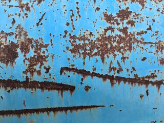 rusty blue metal background