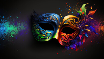 Carnival mask festival - Generative AI