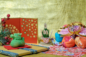 辰年の年賀状・背景素材