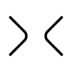 Horizontal Shrink Icon Vector Symbol Design Illustration