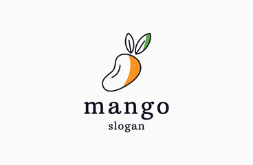 mango shaped modern and a brand company logo.