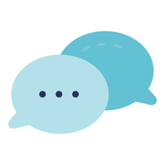 speech bubbles chatting communication flat icon