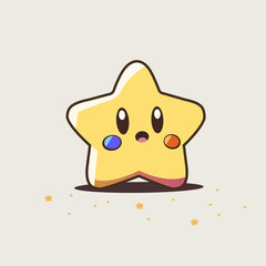 Vector cute baby star, illustration