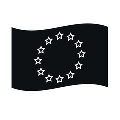 Vector flat European Union flag isolated on white background