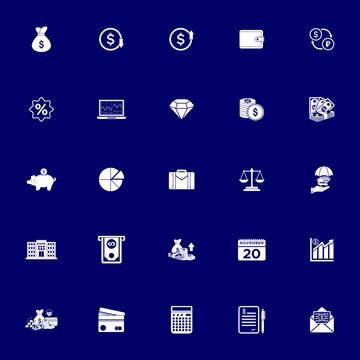 business and finance icon set, business and money icon set vector sign symbol