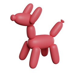 Baloon Dog 3d illustration