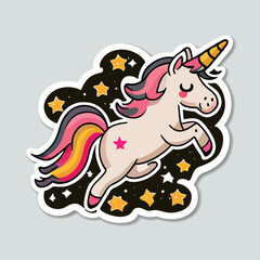 Cute unicorn sticker
