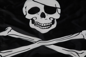 Skull and Crossbones of the black Pirates Flag