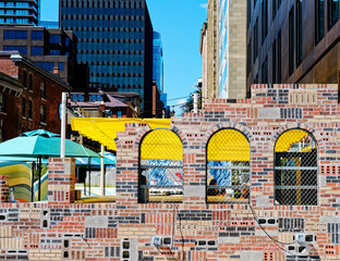Arches in Brick Wall