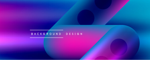 Round shapes and lines with fluid gradients abstract background. Vector illustration for wallpaper, banner, background, leaflet, catalog, cover, flyer