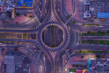 Paisaje urbano de la ciudad de Bogotá, capital de Colombia