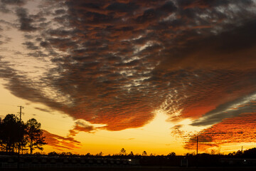 sunset in North caroline