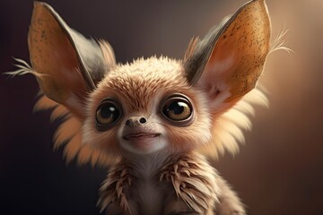 close up of a cute alien animal
