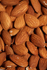 Dry fruit almond close up background prunus amygdalus family rosaceae botanical high quality big size print