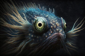 Creepy deep sea creatures With Generative AI