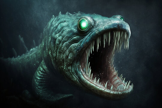Creepy deep sea creatures With Generative AI