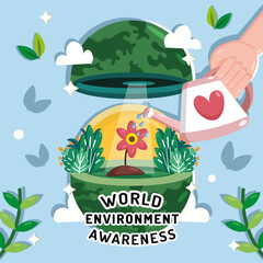 Save Earth For World Environment Day Awareness