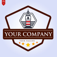 Lighthouse logo Vector,