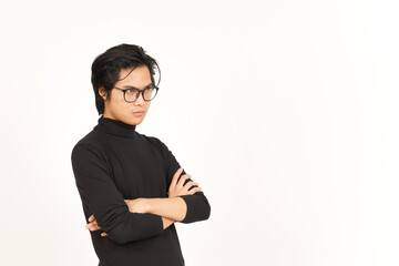 Fototapeta premium Sulking and Angry Face Expression Of Handsome Asian Man Isolated On White Background