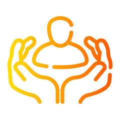 Fototapeta premium care gradient icon