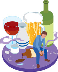 アルコール依存症の男性