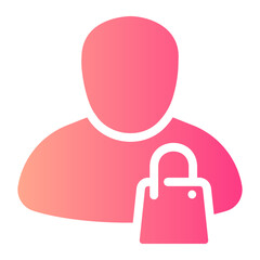 Obraz premium customer gradient icon