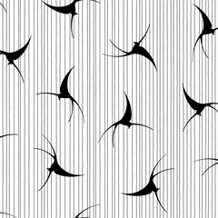 Fototapeta premium Japanese style swallow seamless pattern,