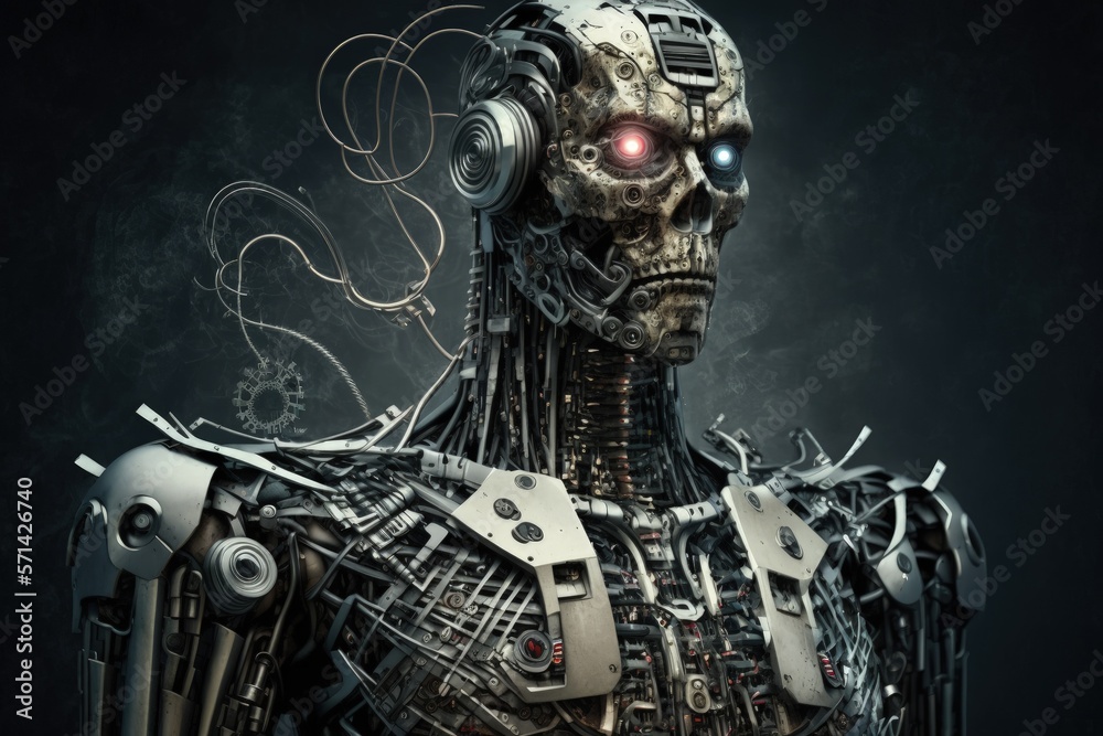 Poster the idea of controlling the system via artificial intelligence. generative ai