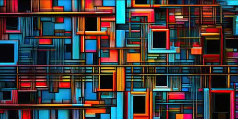 Abstract squares. Generative AI