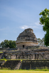 El Caracol or Observatory in the Chichen Itza Archaeological Zone.