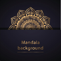 Luxury mandala background with golden arabesque pattern Arabic Islamic east style. Hand drawn gorgeous ethnic for card, cover, invitation card, anniversary card,  print, poster, cover, brochure, flyer