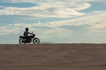 person riding a bike