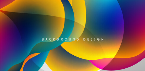 Abstract background fluid bubbles and wave elements. Template for covers, templates, flyers, placards, brochures, banners