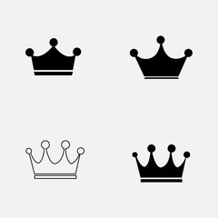 Crown icon set trendy style illustration on white background..eps