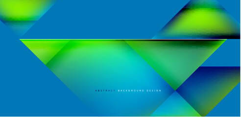 Dynamic triangle design with fluid gradient colors abstract background