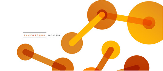Line points connections geometric abstract background. Circles connected by lines. Trendy techno business template for wallpaper, banner, background or landing