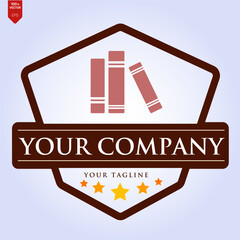 Obraz premium Book Logo Vector Design