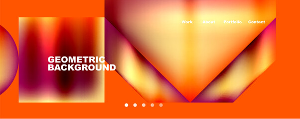 Minimalist geometric abstract background with fluid gradients. Vector Illustration For Wallpaper, Banner, Background, Card, Book Illustration, landing page