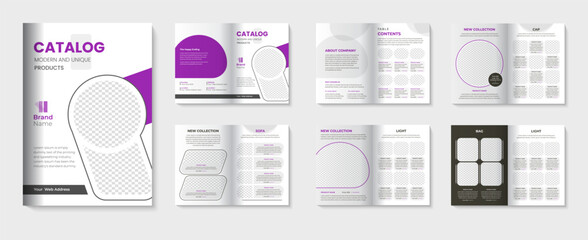 Product catalog template with  furniture catalogue design for business booklet
