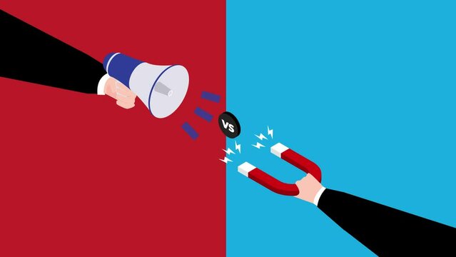 Pull vs push strategy 3d animation