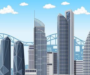 Fototapeta premium Urban landscape with high skyscrapers Gold Coast Australia