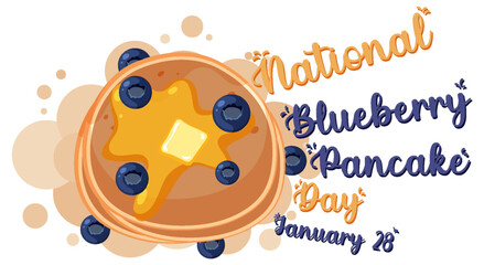 National Blueberry Pancake Day Banner