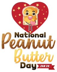 National Peanut Butter Day Banner Design