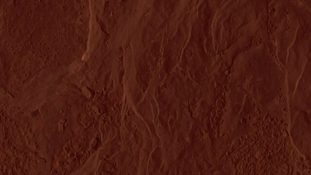 Mars 1002: High altitude aerial flyover martian landscape.