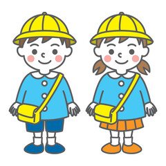 幼稚園や保育園に通う男の子と女の子