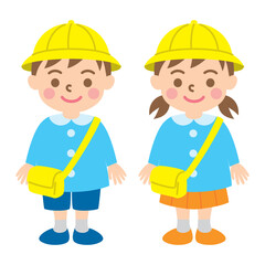 幼稚園や保育園に通う男の子と女の子